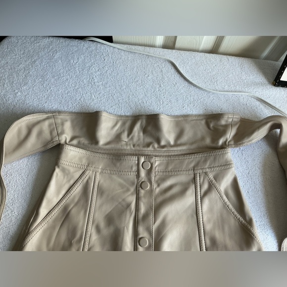 Jonathan Simkhai Beige Button-Down A-Line Skirt Sz 2 - Picture 13 of 15